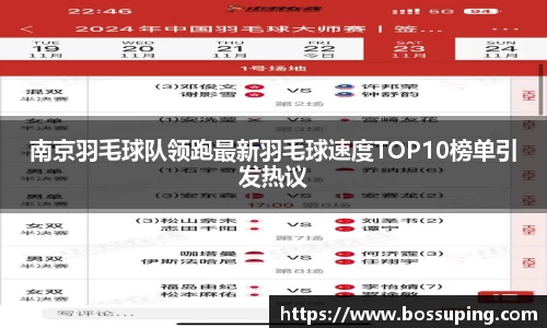 南京羽毛球队领跑最新羽毛球速度TOP10榜单引发热议
